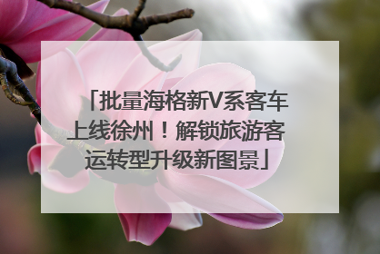 批量海格新V系客车上线徐州！解锁旅游客运转型升级新图景