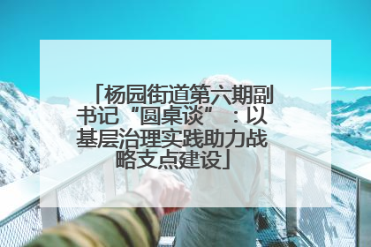 杨园街道第六期副书记“圆桌谈”：以基层治理实践助力战略支点建设