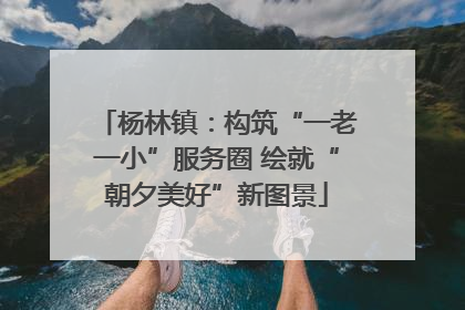杨林镇：构筑“一老一小”服务圈 绘就“朝夕美好”新图景