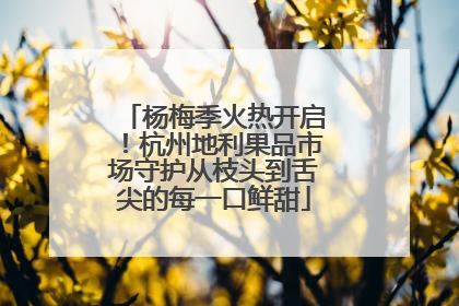 杨梅季火热开启！杭州地利果品市场守护从枝头到舌尖的每一口鲜甜