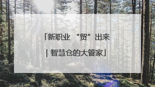 新职业 “贸”出来｜智慧仓的大管家