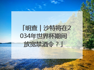 明查｜沙特将在2034年世界杯期间放宽禁酒令？