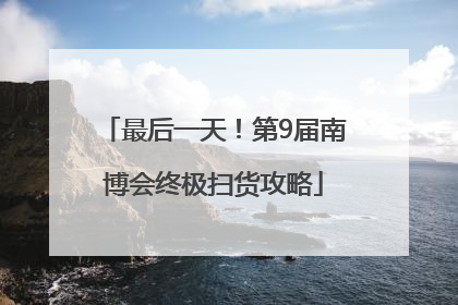 最后一天！第9届南博会终极扫货攻略