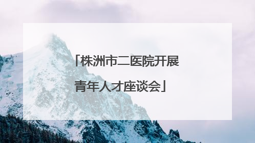 株洲市二医院开展青年人才座谈会