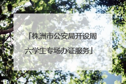 株洲市公安局开设周六学生专场办证服务