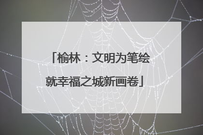 榆林：文明为笔绘就幸福之城新画卷