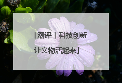 潮评丨科技创新让文物活起来