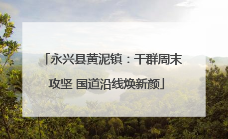 永兴县黄泥镇：干群周末攻坚 国道沿线焕新颜