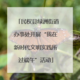 民权县绿洲街道办事处开展“我在新时代文明实践所过端午”活动