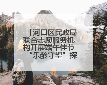 河口区民政局联合志愿服务机构开展端午佳节“乐龄守望”探访活动