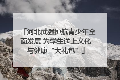 河北武强护航青少年全面发展 为学生送上文化与健康“大礼包”