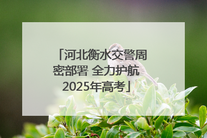 河北衡水交警周密部署 全力护航2025年高考