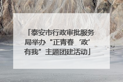 泰安市行政审批服务局举办“正青春‘政’有我”主题团建活动