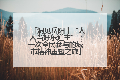洞见岳阳丨“人人当好东道主”：一次全民参与的城市精神重塑之旅