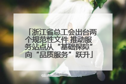 浙江省总工会出台两个规范性文件 推动服务站点从“基础保障”向“品质服务”跃升