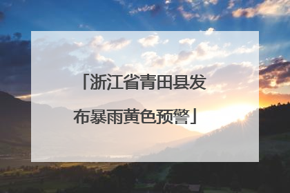 浙江省青田县发布暴雨黄色预警