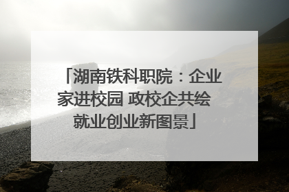 湖南铁科职院：企业家进校园 政校企共绘就业创业新图景