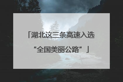 湖北这三条高速入选“全国美丽公路”
