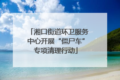 湘口街道环卫服务中心开展“僵尸车”专项清理行动