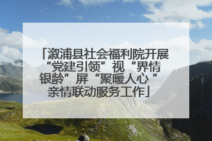 溆浦县社会福利院开展“党建引领”视“界情 银龄”屏“聚暖人心 ”亲情联动服务工作