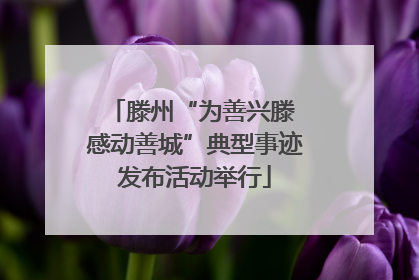 滕州“为善兴滕 感动善城”典型事迹发布活动举行