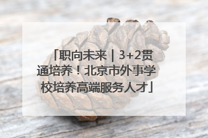 职向未来｜3+2贯通培养！北京市外事学校培养高端服务人才