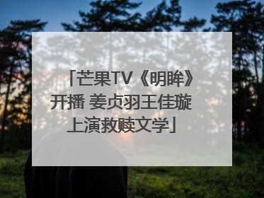 芒果TV《明眸》开播 姜贞羽王佳璇上演救赎文学