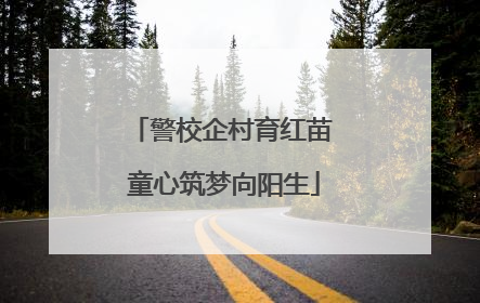 警校企村育红苗 童心筑梦向阳生