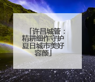 许昌城管：精耕细作守护夏日城市美好容颜