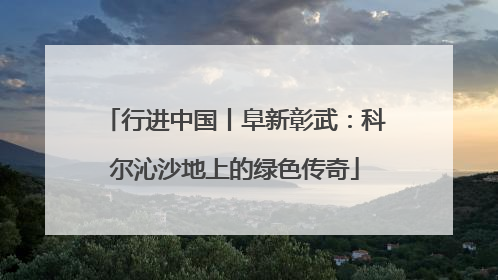 行进中国丨阜新彰武：科尔沁沙地上的绿色传奇