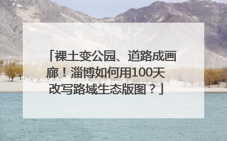 裸土变公园、道路成画廊！淄博如何用100天改写路域生态版图？
