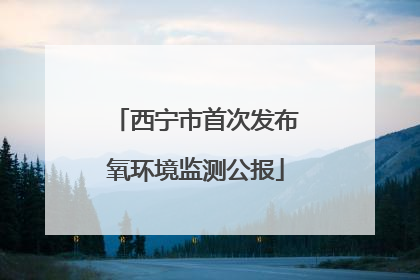 西宁市首次发布氧环境监测公报