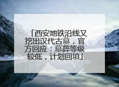 西安地铁沿线又挖出汉代古墓，官方回应：墓葬等级较低，计划回填