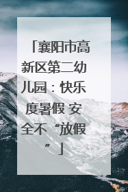 襄阳市高新区第二幼儿园：快乐度暑假 安全不“放假”