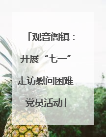 观音阁镇：开展“七一”走访慰问困难党员活动