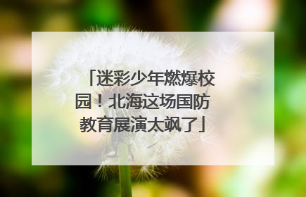 迷彩少年燃爆校园！北海这场国防教育展演太飒了