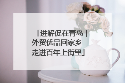 进解促在青岛｜外贸优品回家乡 走进百年上街里