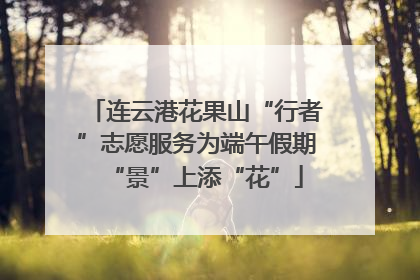 连云港花果山“行者”志愿服务为端午假期“景”上添“花”