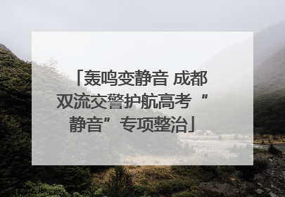 轰鸣变静音 成都双流交警护航高考“静音”专项整治