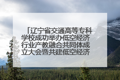 辽宁省交通高等专科学校成功举办低空经济行业产教融合共同体成立大会暨共建低空经济产教融合新生态论坛