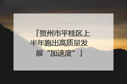 贺州市平桂区上半年跑出高质量发展“加速度”
