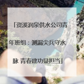 资溪润泉供水公司青年班组：测漏尖兵守水脉 青春建功显担当
