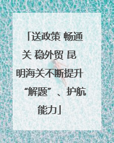 送政策 畅通关 稳外贸 昆明海关不断提升“解题”、护航能力