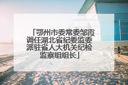 鄂州市委常委邹霞调任湖北省纪委监委派驻省人大机关纪检监察组组长