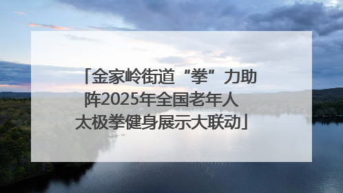 金家岭街道“拳”力助阵2025年全国老年人太极拳健身展示大联动