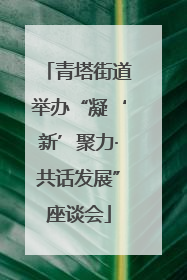 青塔街道举办“凝‘新’聚力·共话发展”座谈会