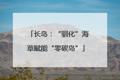 长岛：“驯化”海草赋能“零碳岛”
