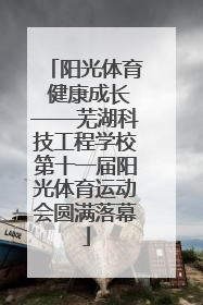 阳光体育 健康成长——芜湖科技工程学校第十一届阳光体育运动会圆满落幕