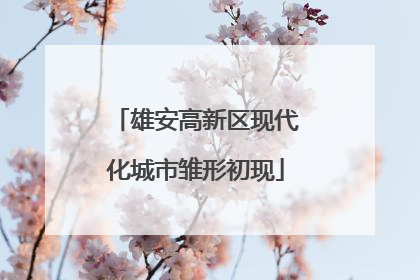 雄安高新区现代化城市雏形初现