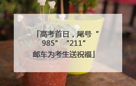 高考首日，尾号“985”“211”邮车为考生送祝福